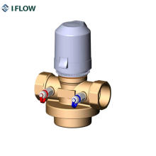 Brass Pressure Independent Control Valve with Test Plug Chilled/Hot Water